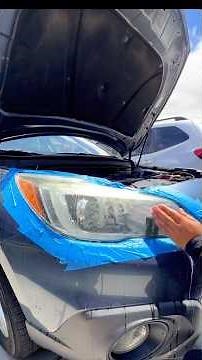 Customer Tried Working On These Headlights Herself! #precisionheadlightresto #asmr #fyp #fy #car
