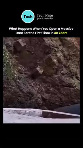 Tech page on Instagram: "When a massive dam is opened for the first time in 30 years, the release of water is a carefully planned and closely monitored event with powerful consequences. Built-up water surges through spillways, creating immense force that can reshape riverbeds, flush out decades of accumulated sediment, and restore natural downstream flow patterns. This sudden release can improve dam safety by reducing pressure on the structure, but it also requires precise control to prevent flo