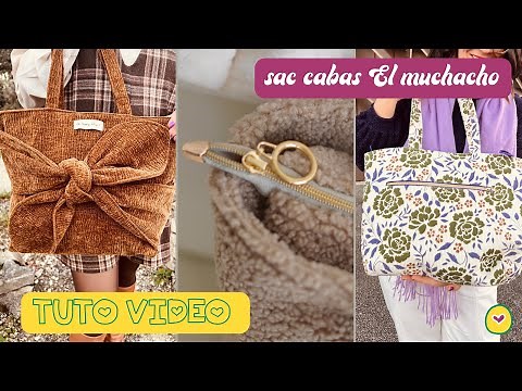 Comment coudre le sac cabas zippé El Muchacho ? Le tuto couture vidéo pas à pas