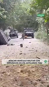 #atención #Judicial #orden público #tibú Fue atacado con explosivos un vehículo militar en la vía Astilleros-Tibú, lo que generó daño en el corredor vial. En la zona hay combates entre Ejército y el Eln. | Notición.co