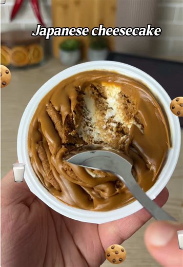 Viral Japanese Cheesecake Recipe with Lotus Biscuits