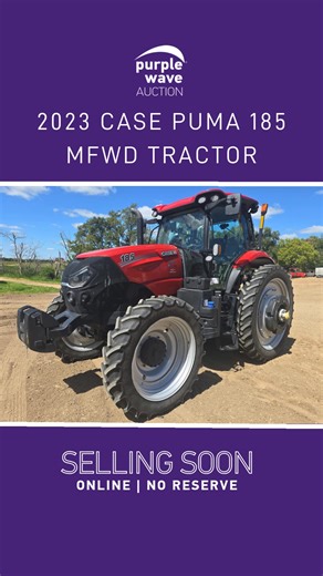 16 reactions | Ready to work when you are! This 2023 Case Puma 185 MFWD tractor sells October 1 from Henry, South Dakota. Add modern power and reliability to your operation — bid today at purplewave.com! | Purple Wave Auction | Facebook