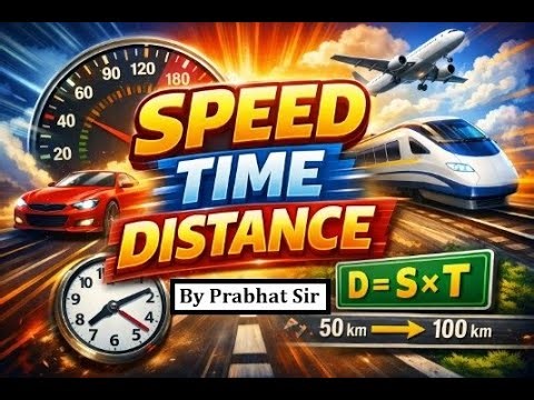 Speed, Time & Distance – Complete Concept + Exam Questions | Banking & SSC Maths by Prabhat Sir