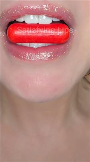 ASMR Satisfying Eating Red Torpedo Gum 🫧 #asmr #oddlysatisfying #satisfyinglips