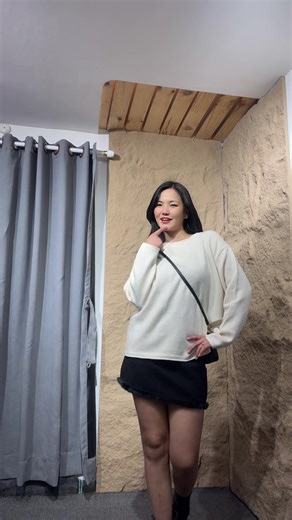 Woolen Sweater and Mini Skirt Fashion in Kathmandu