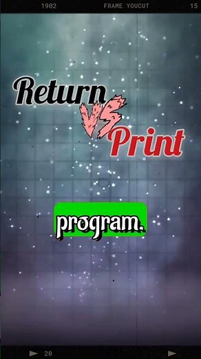 #28 Return vs Print in Python 🤯 | What’s the Real Difference? #vizcode