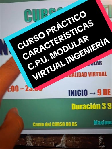 #curso practico orientado a la Facultad de #ingeniería modalidad MODULAR #cpu #umsa #matemáticas.