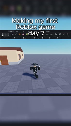 day 7 Making my first Roblox game #roblox #robloxstudio