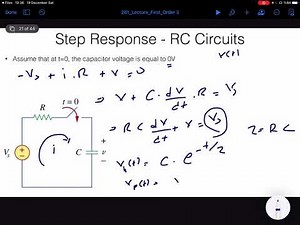 Electrical Circuits - Step Response in First-Order (RC) Circuits