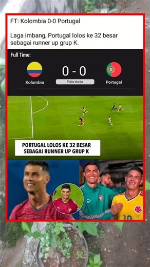 Draw, Portugal qualifies for the Round of 32 as group K runner-up.#reels #fyp