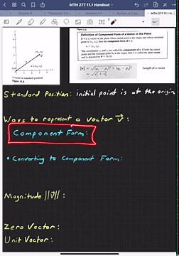 Calculus 3 (11.1) Part A Vectors In The Plane