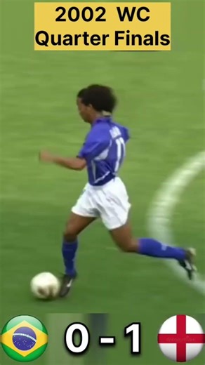 Brazil vs England 2002 World Cup – Ronaldinho Impossible Free Kick Goal 🤯