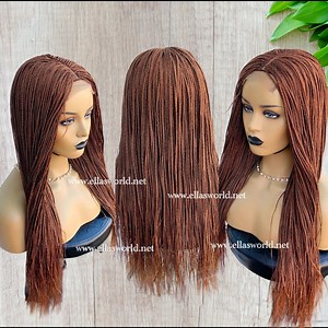 Braided Wig for Black Women Micro Braids Wig Box Braids Wig - Etsy