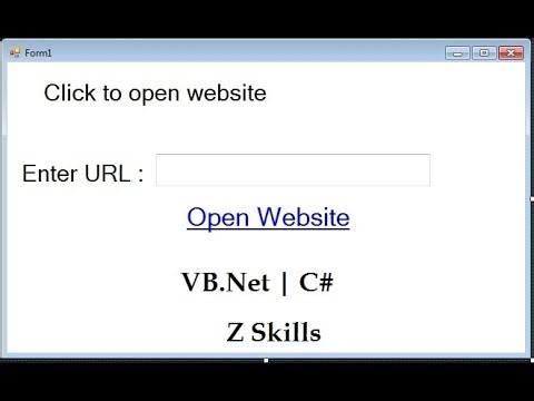 Open URL link in chrome using vb.net c# | Click to open url | Enter url to open web browser
