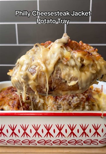 Philly Cheesesteak Jacket Potato Tray Bake Recipe