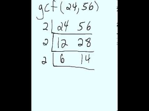 Finding the Greatest Common Factor of Two Numbers