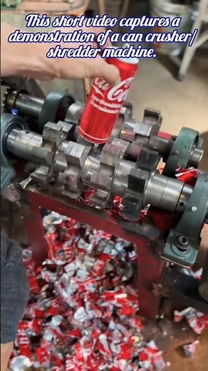 Powerful Can Shredder Machine Instantly Crushes Aluminum Cans for Recycling