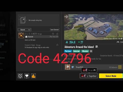 Bgmi wow Parkour map Code 42796 | Adventure Around the island | #parkourcode42796 #bgmilive#pubglive