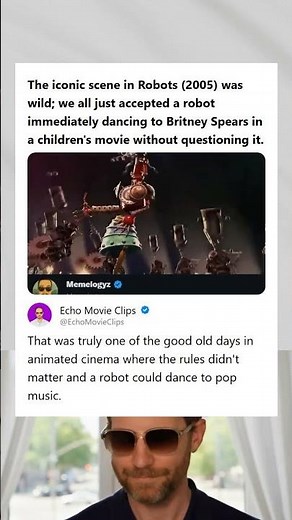 Robots 2005 Iconic Scene of a Robot Dancing to Britney Spears