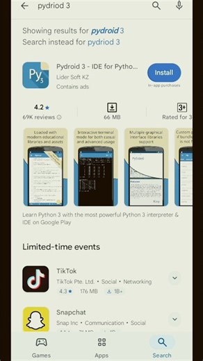 Python Coding on Mobile 💻❌📱✅ #coding #phyton #shorts