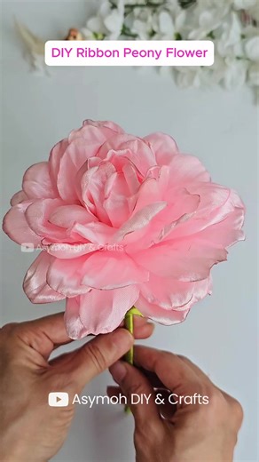 Handmade Peony Flower Making with Ribbon #diy #craft #tutorial #flowers #tutorial rose Learn how to make a beautiful ribbon rose that elevates your craft game! 🌹✨ This DIY crafts tutorial guides you through the steps of creating a stunning flower from ribbon, perfect for adding a touch of elegance to your roomdecor . Don't miss out on this easy and fun project that will inspire your creativity! 🎀💖 DIY satin rose, ribbon rose tutorial, no glue ribbon flower, handmade satin flower, satin rose h
