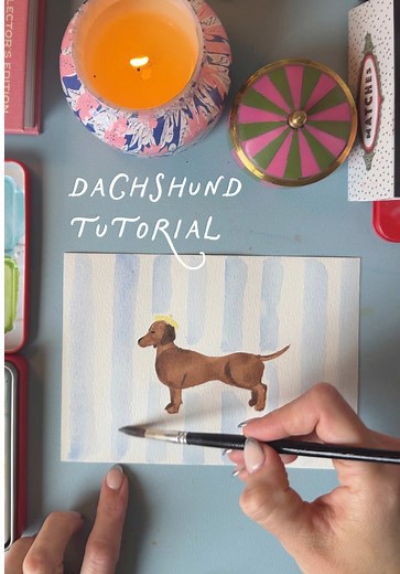 Dachshund Painting Tutorial for Beginners