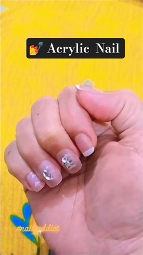 Acrylic Nail Art At Home/Tutorial For Beginners #nailart #acrylicnails #begginers #nailtutorial