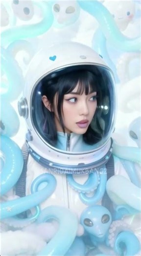 Alien Queen Kuromi in Space! 👽💜 #Sanrio #AIArt