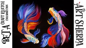 Learn how to make these epic fish and put them on a Resin sealed fluid pour with Mona of Kraft Clatch. Giveaway is over but check out Craft Klatch Blog http://bit.ly/2HxyZPk Traceable and refernces : https://theartsherpa.com/TAS180221.01 Mona's Video on the Pour http://bit.ly/2GyBJdY Below are a list of materials. The links go through our Amazon Affiliate program, and you support The Art Sherpa when using them. These are link to make thing easy and convenient. *** Acrylic Paint Colors *** Burnt 