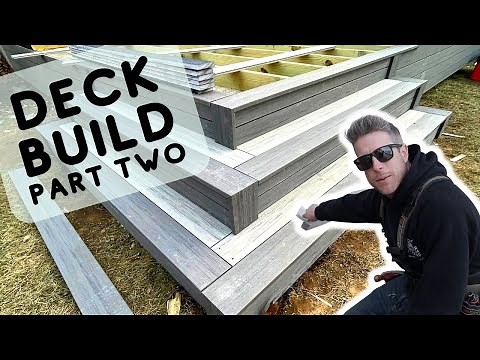 DECK BUILD Part Two - Installing Composite Decking And Porch Ceiling