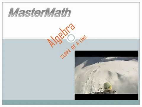 Algebra - Slope of a Line: 8th grade math
