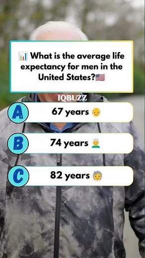 🇺🇸 “U.S. health stats!”what is the average life expectancy for men in the United States#usaquiz