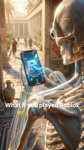 What if you played Roblox… in Ancient Rome? 🎮🏛 #skeleton