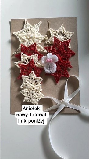 Aniołek gwiazdki na szydełku jak zrobić #inspiration #crochet #shorts #tutorial