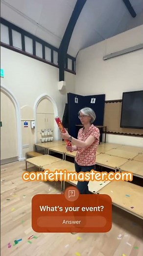 Essential confetti cannon from Confetti Master. Link; https://confettimaster.com/