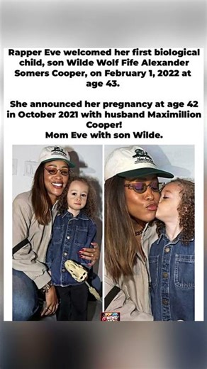 Rapper Eve Welcomed First Child at 43 — Meet Son Wilde Wolf 🐺🍼🎤#shorts