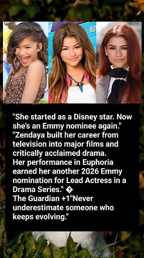 Zendaya's Journey From Disney Star To Emmy Contender Changed Everything Forever
