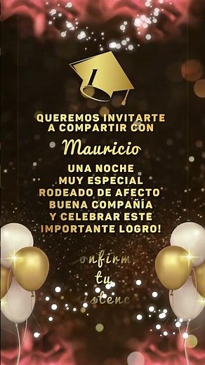 Invitación Digital de Graduación 🎓✨ | Video Invitación de Grado Elegante