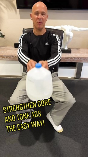 Easy Core Strengthening Exercise with 1-Gallon Water Jug | Dr. Mandell