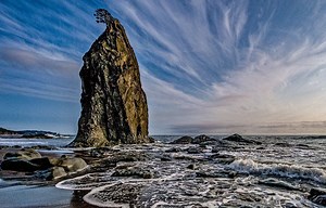 Just as Seattle’s viaduct tumbled, so has a seemingly sturdier Pacific Coast sea stack