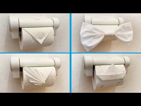 【折り紙】三角折 船⛵葉っぱ🍃りぼん🎀How to make triangular fold#トイレット#ペーパー#衛生紙#휴지#Toilet#paper#簡単#折り方#おりがみ#origami#摺紙
