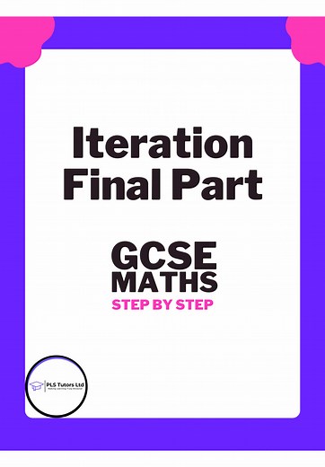 GCSE maths iteration, proving that an equation has a root between two values might be the easiest part of gcse maths… but everyone either skips it or doesn’t get taught it! #gcsemaths #gcses #exams #school #study