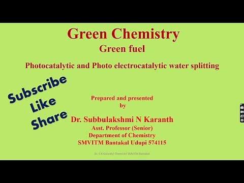 photocatalytic and photo electrocatalytic water splitting- Module -4