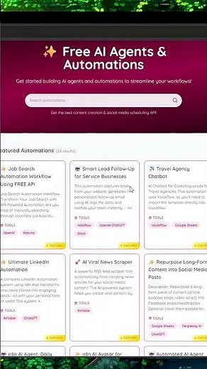 Download Free AI Agents & Automation Templates 🤖