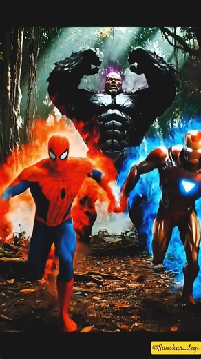 “Iron Man aur Spider-Man vs Thanos: Mahayudh #viral #shortvideo #shorts