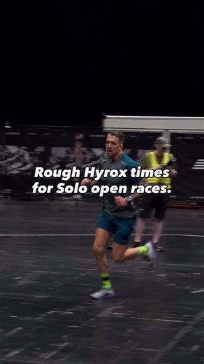 Aaron James - AJ on Instagram: "HYROX Solo Open — quick reality check (no doom & gloom 😄) These time estimates are based on HYROX Solo Open race data. Use them as a rough guide, not a crystal ball — loads of things affect your finish time: pacing, stations, transitions, fatigue, race-day decisions… you know the drill. One thing that really matters though ⬇️ HYROX = a LOT of running. Go out too hot and you risk blowing up early… Trust me — I did exactly this in Poznań and nearly ruined my own So