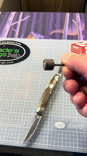 Update - Mods to - Rough Ryder Tater Skin Brown Burlap Congress Folding Knife