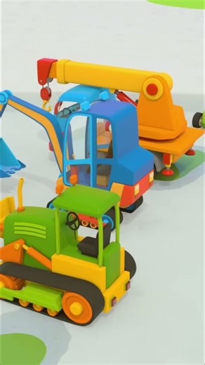 Little cars help the kitten with Helper cars and big trucks. #trucks #cartoon