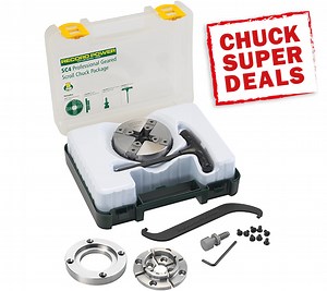 SC4 Professional Geared Scroll Chuck Package with 3 1/2" Faceplate