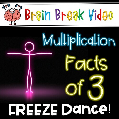 Multiplication Freeze Dance - Facts of 3